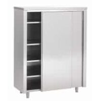 Armoire haute portes coulissantes inox AISI 430 L 1000 x P 500 x H 2000 mm
