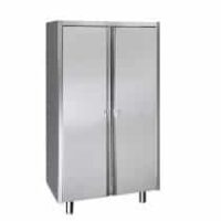 Armoire inox, 2 portes battantes, L 800 x P 600 x H 1800 mm