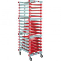 Chariot à glissières 11 niveaux, pour plateaux 600 x 400 mm