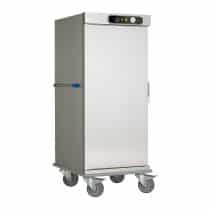 Chariot de liaison version chaude, en inox AISI 304, 1 porte, 20 niveaux GN 2/1