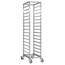 Chariot de transport pour plateaux euronorm 600 x 800 mm inox AISI 430 20 niveaux