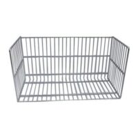 Panier à barquettes mural inox filaire L 1250 x P 350 x H 580 mm