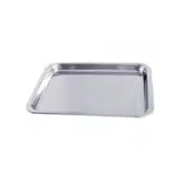 Plateau de présentation pour boucherie en inox 18/10, L 285 x P 185 x H 17 mm