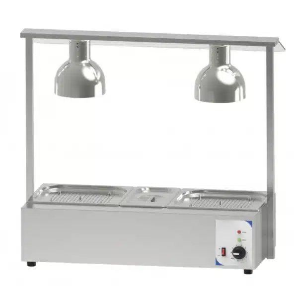 Poste De Découpe Chauffant Avec Bain Marie Double acier inoxydable 1800 W