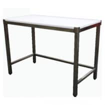 Table de découpe centrale inox AISI 430 L 1200 x P 600 x H 850 mm