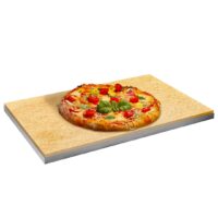 Pierre réfractaire à pizza  pour four mixte, L 600 x P 400 x H 15 mm