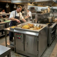 Friteuse électrique professionnelle sur socle