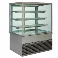 Vitrine chauffante cube inox