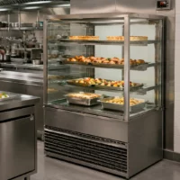 Vitrine chauffante cube hot service en inox aisi 304