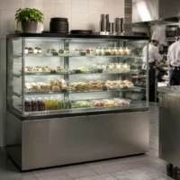 Vitrine réfrigérée basse consommation en inox AISI 304 modèle 4N 1490