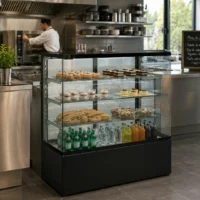 Vitrine réfrigérée basse consommation en inox AISI 304 modèle 4NH 990