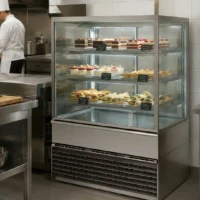 Vitrine réfrigérée en inox AISI 304 modèle CUBE INOX COLD 1000