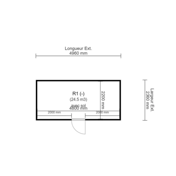 Chambre froide négative L 4960 x P 2360 x H 2480 mm avec sol 24.5 m3 sur mesure – Image 2