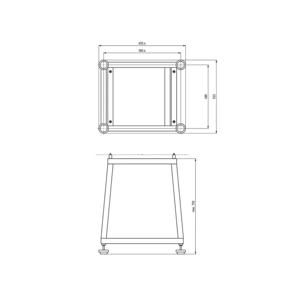 Socle fixe acier inoxydable pour trancheuses automatiques VA802, VA804 et VA806 – Image 2