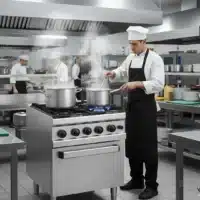 Fourneau Gaz 4 Feux Vifs avec Four Gaz GN 2/1