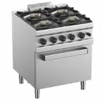 Fourneau gaz 4 feux vifs sur four