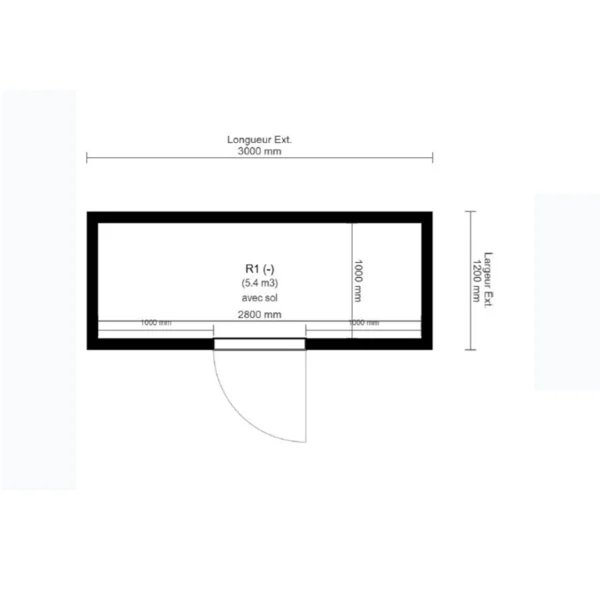 Chambre froide négative L 3000 x P 1200 x H 2120 mm Ep. 100 mm 5.4 m3 avec sol – Image 2