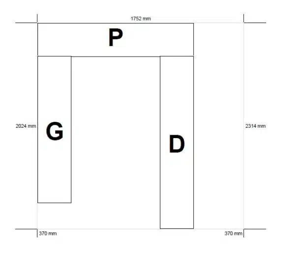 Rayonnage en U 3 niveaux L 2024+1752+2314 x P 370 x H 1670 mm – Image 2