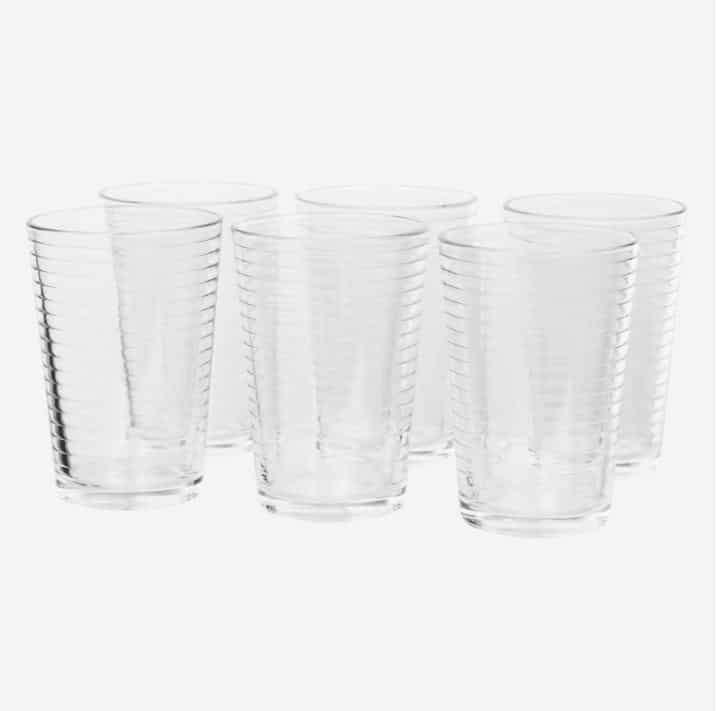 Verres à eau 210 ml 6 pièces