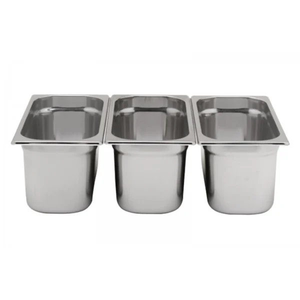 Bac inox cuisine gastronorme GN1/3 plein inox aisi 304