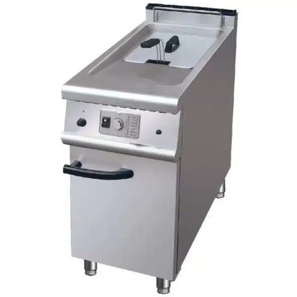 Friteuse à gaz inox sur coffre 20 litres