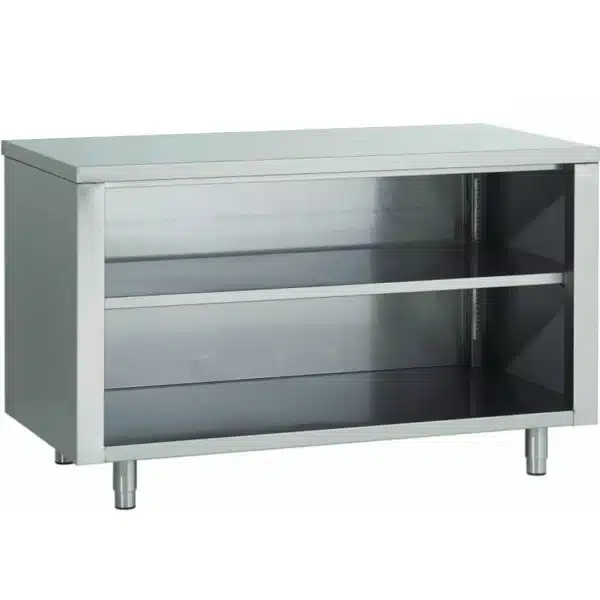 Table armoire ouverte sans portes INOX AISI 430 L 700 x P 600 x 850 mm