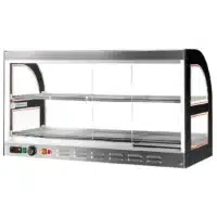 Vitrine chauffante pour poulets avec 2 étagères intermédiaires