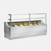Vitrine réfrigérée ORLEANS C-3 L 1500 mm statique sans réserve groupe logé R290 + 4° +6° C