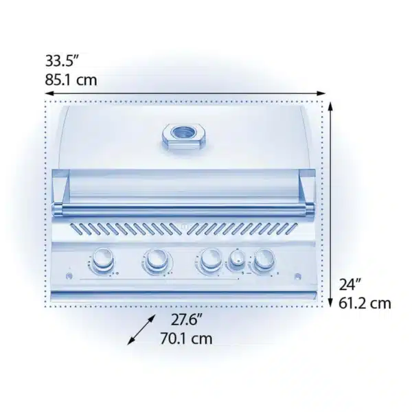 Barbecue à gaz encastrable série 700 avec 4 brûleurs + 1 brûleur arrière infrarouge – Image 3