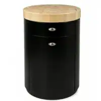 Billot cylindrique traditionnels laqué noir
