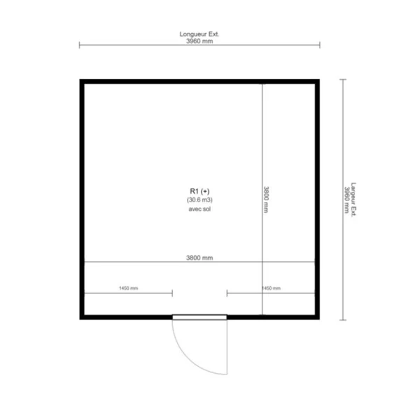 Chambre froide positive L 3960 x P 3960 x H 2280 mm avec sol 30.6 m3 sur mesure – Image 2