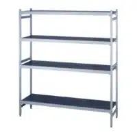 Rayonnage à clayettes pleines Polymère 6622 L 2127 x P 460 x 1800 mm 4 niveaux