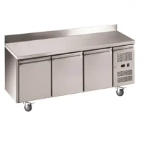 Desserte réfrigérée gamme gastro GN1/1 adossée inox 3 portes