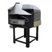 Four à pizza rotatif à bois/gaz 4 pizzas Ø 30 cm