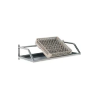 Etagère murale inclinée pour casiers avec tôle de fond acier inoxydable largeur 500 mm