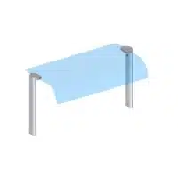 Portique en verre neutre L 1492 x P 396 x H 444 mm