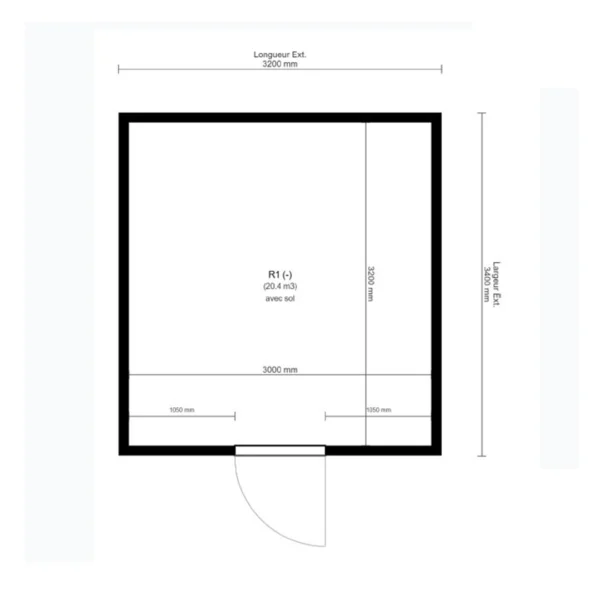Chambre froide négative L 3200 x P 3400 x H 2320 mm avec sol 20.4 m3 sur mesure – Image 2