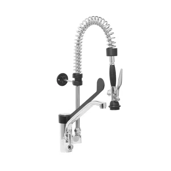 Douchette mitigeur monotrou H 600 mm sur plonge avec levier clinique L 310 mm