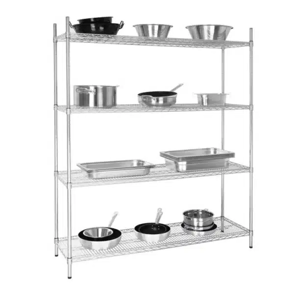 Étagère modulaire métal galvanisé avec du zinc 4 niveaux - L 1525 x P 460 x H 1840 mm – Image 2