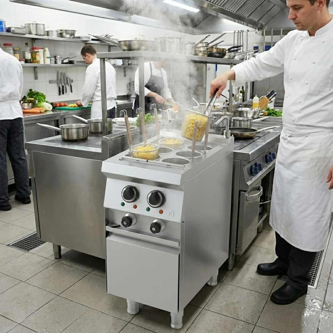 Cuiseur à nouilles électrique 12 kW - 6 paniers