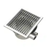 Caniveau rivière en acier inox EN 1.4301 300 x 352 mm sortie horizontale - sur mesure