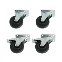 4 roulettes inox ø 100 dont 2 à frein pour cuves roulantes