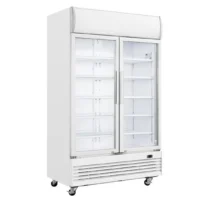 Armoire réfrigérée positive 2 portes vitrées - 950 L