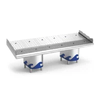 Étal à poisson inox avec support