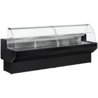 Vitrine réfrégérée positive avec réserve vitre bombée - L 2000 x P 910 x H 1280 mm