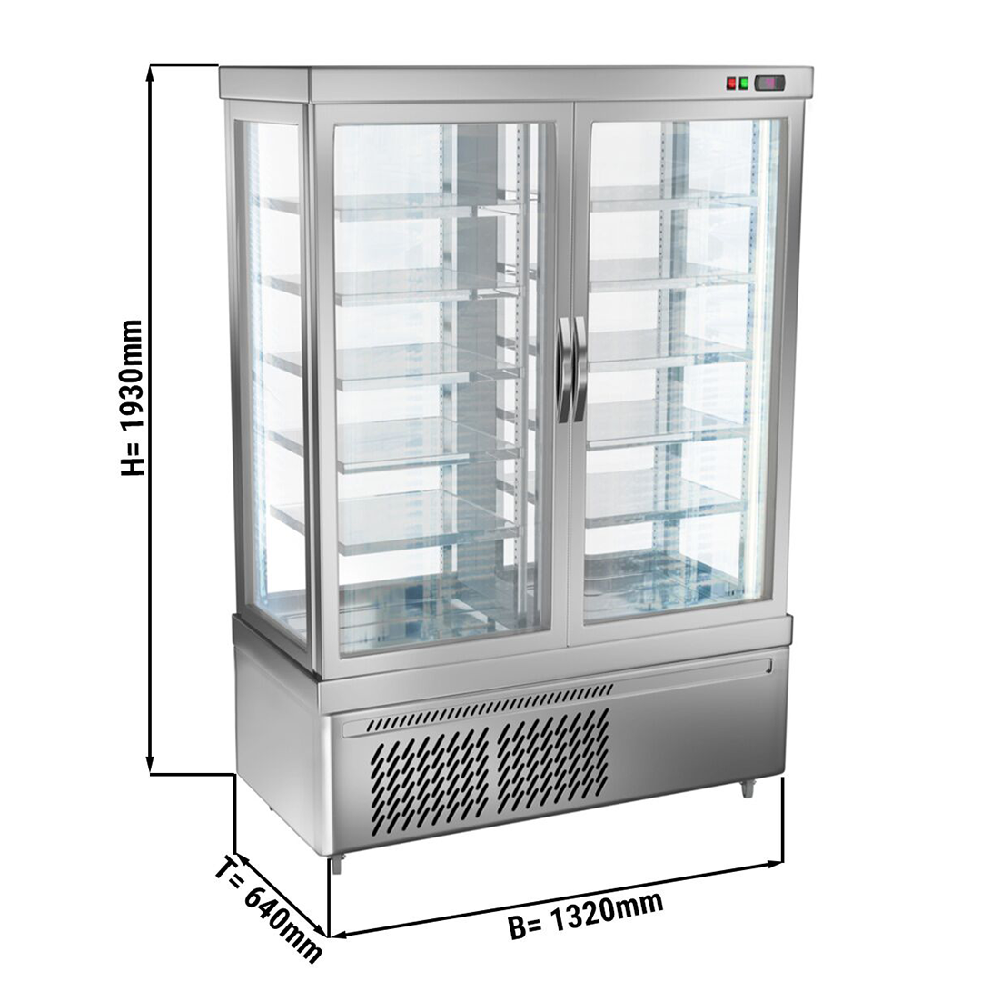 Vitrine panoramique pour fromage 935 L - L 1320 x P 640 x H 1910 mm – Image 2