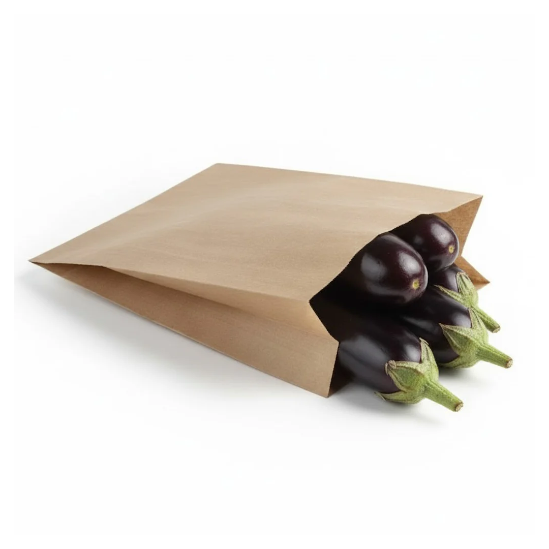 Sac 4 kg papier kraft brun 30+8x35cm sans impression - lot de 1000 – Image 2