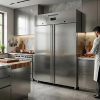 Armoire de présentation pour viande 2 portes pleines