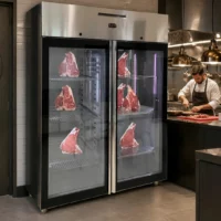 Armoire de présentation pour viande 2 portes vitrées
