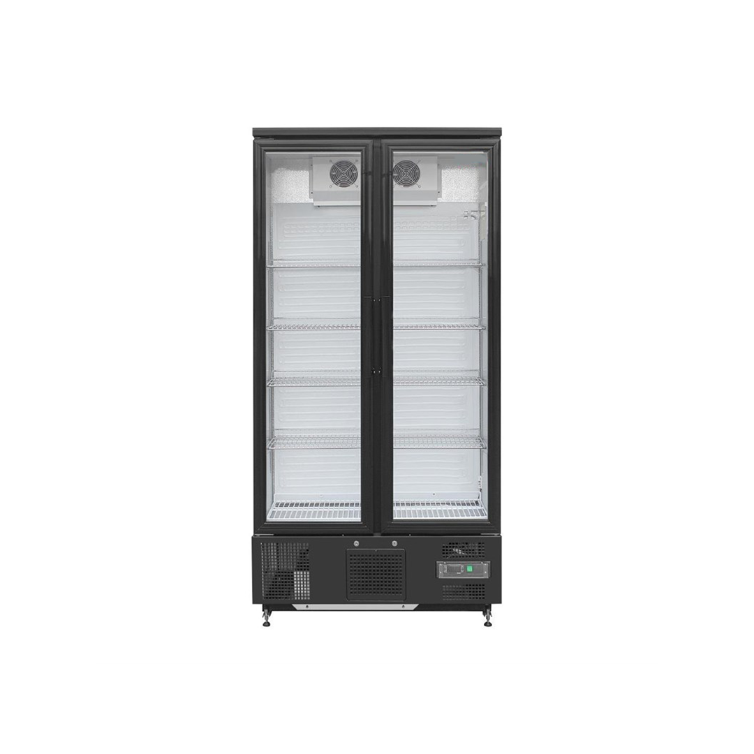 Arrière-bar vertical positif double porte battante - 490 L – Image 2